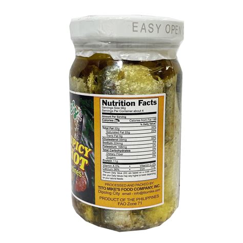 Tito Mikes Spanish Sardines In Corn Oil Hot And Spicy 88oz Sweet