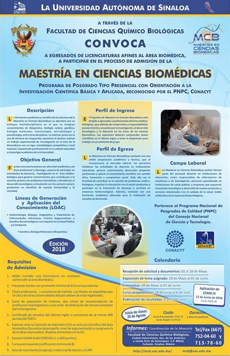 Maestría en Ciencias Biomédicas Facultad de Ciencias Químico Biológicas