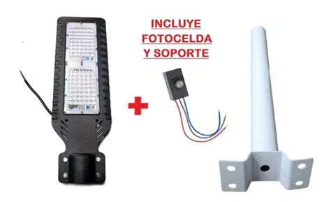 2 Lamparas Alumbrado Publico Led 100w Con Fotocelda Y Brazo