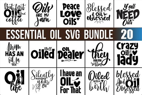 Essential Oil SVG Bundle File Graphic By Snrcrafts24 Creative Fabrica