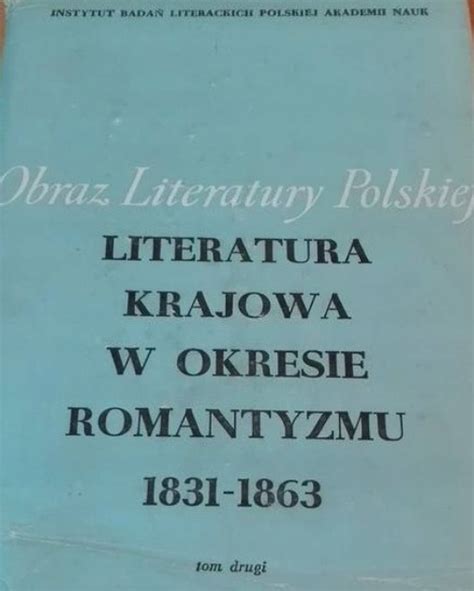 Obraz Literatury Polskiej Literatura Krajowa w 14602840814 Książka