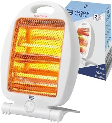 CUQOO 800W Compact Halogen Quartz Heater Portable Energy Efficient