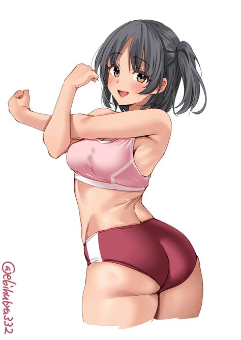 Ebifurya Nagara Kancolle Kantai Collection Highres Girl Alternate Costume Ass Bare