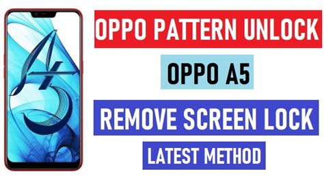 Oppo A5 Pattern Unlock CPH1809 Remove User Screen Password Lock