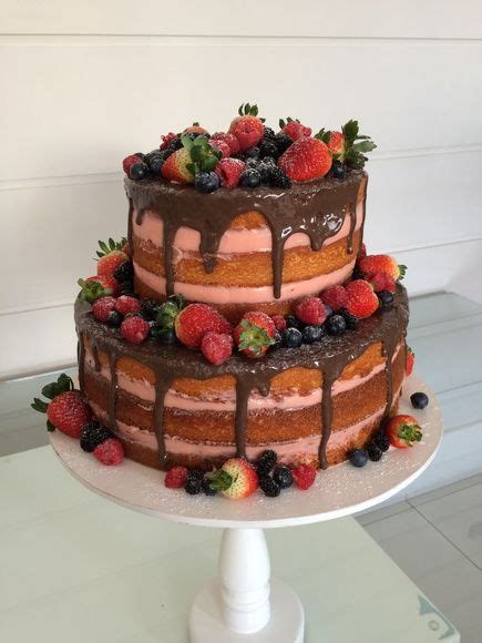 Naked Cake De Frutas Vermelhas Elo7 Produtos Especiais Bolo De