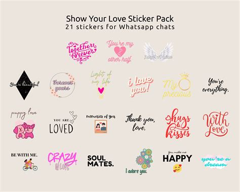 Show Your Love Sticker Pack For Whatsapp Chats Love Stickers Whatsapp