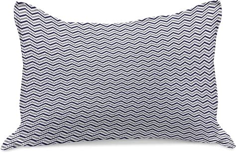 Amazon Ambesonne Navy Blue Knitted Quilt Pillowcover Horizontal