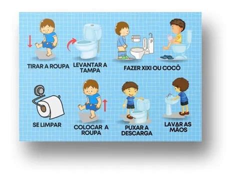 Rotina Banheiro Autismo - Arquivo Pdf Rotina Visual Do Banheiro - Pecs Autismo | MercadoLivre