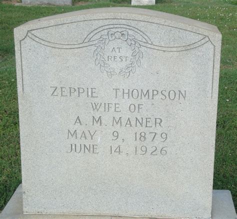 Zeppie Elizabeth Thompson Maner Find A Grave Memorial