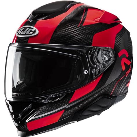 Casque Rpha Carbon Hamil Mc Hjc Noir Rouge Maxxess Fr Casque