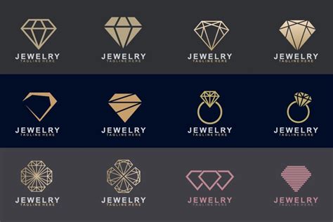 Set of Jewelry logo design (555154) | Logos | Design Bundles