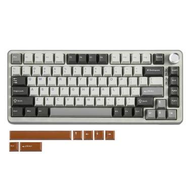 Yunzii B Pro Gasket Tri Mode Hot Swap Wireless Mechanical Keyboard Milk Switch Grey