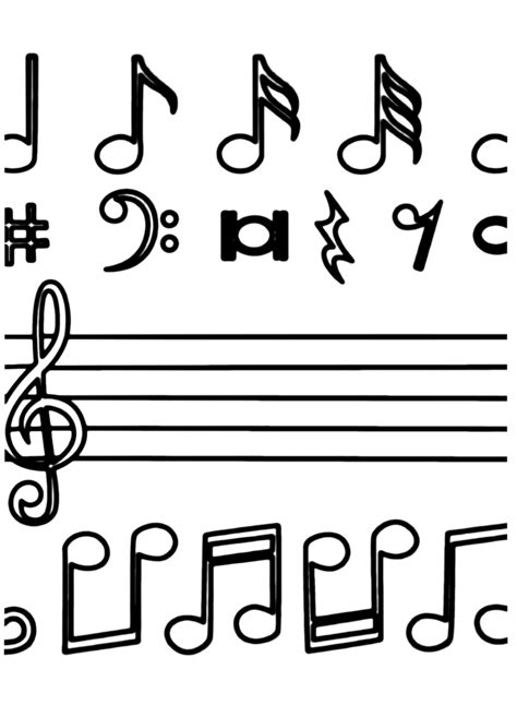 Music Notes Coloring Pages Printable for Free Download