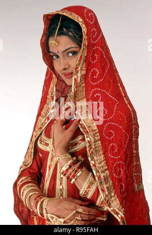 Indian Woman Wedding Dress Rajasthani Bride India Mr Stock Photo