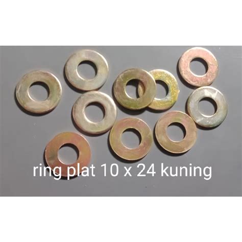 Jual Ring Plat Baut X Kuning Pcs Shopee Indonesia