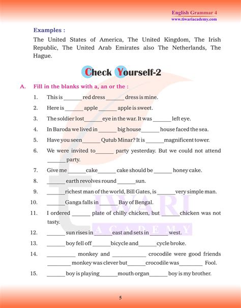 CBSE NCERT Class 4 English Grammar Chapter 11 Articles In PDF Format