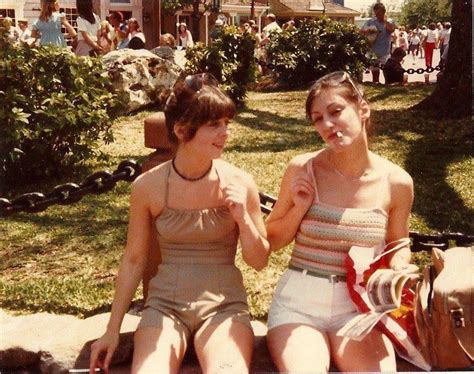 My Mom And Her Friend Sharing A Cig At Disneyworld In The Late 70s