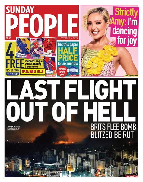 Sunday People Front Page Th Of October Tomorrow S Papers Today