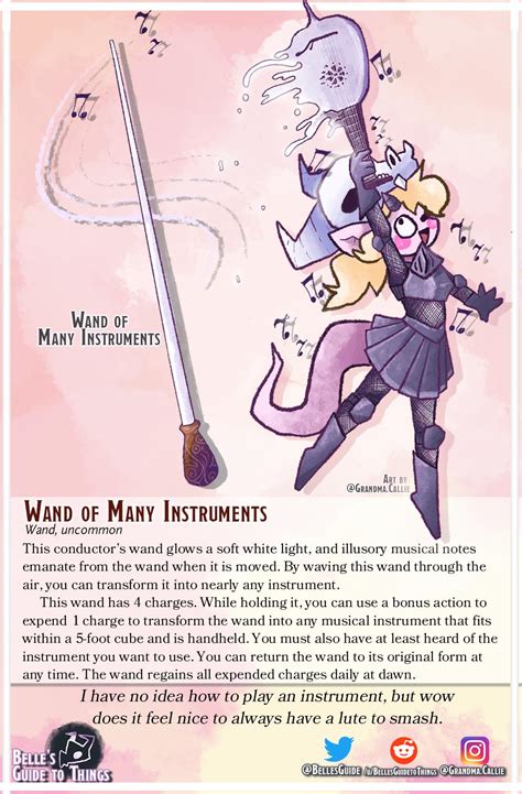 [OC] The Wand of Many Instruments - the perfect magic item for ...