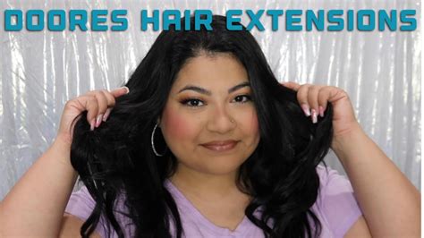 Doores Hair Extension Try On Human Hair Clip Ins Youtube