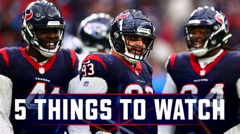 Here are five things to watch when the Houston Texans face the Ravens ...