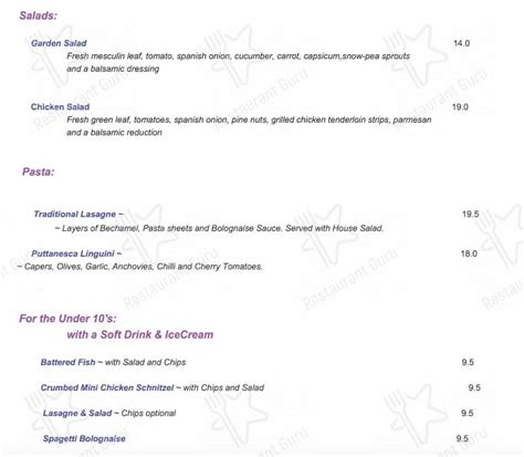 Menu At Mountain View Hotel Pub And Bar Little Mulgrave