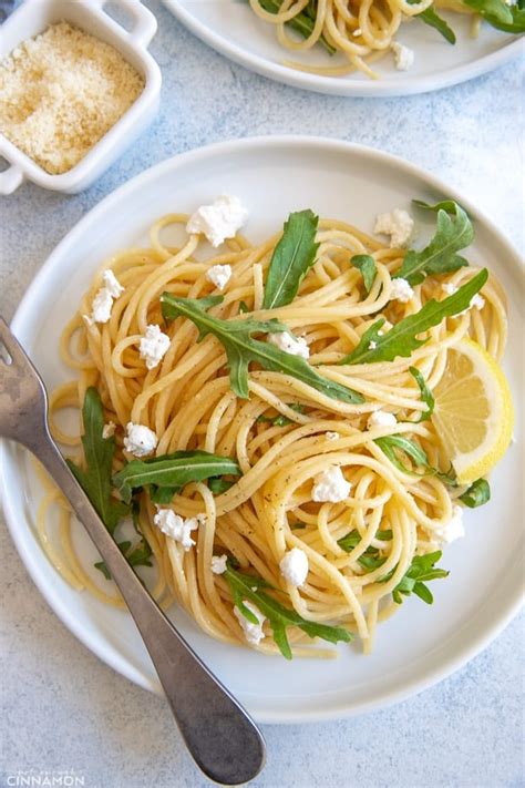 Easy Lemon Pasta With Arugula And Feta Yummy Recipe