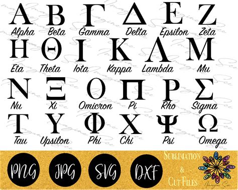 Greek Letters Svg Png Greek Alphabet Svg 24 Individual Cut Etsy