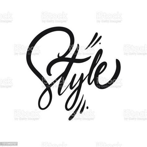 Style Sign Hand Drawn Motivation Lettering Phrase Black Ink Vector