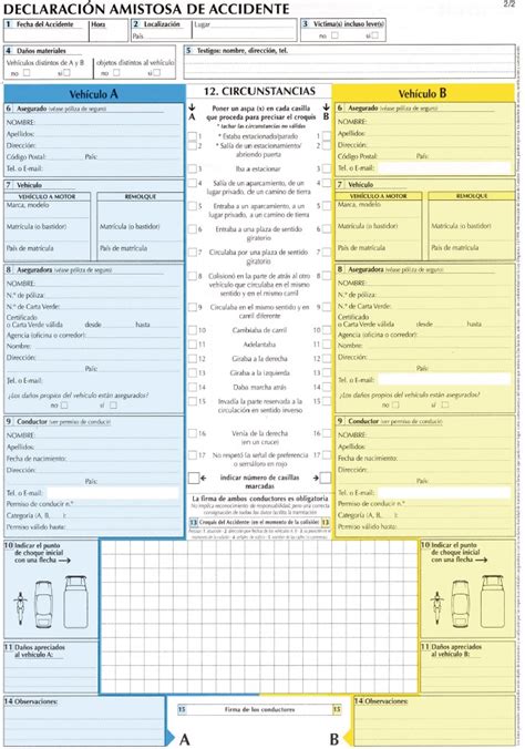 C Mo Rellenar La Declaraci N Amistosa De Accidente Seguros Ponsoda