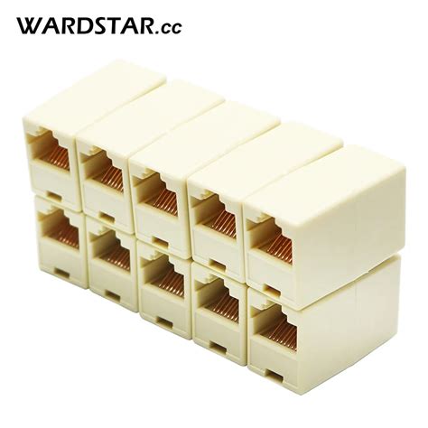 Pcs Rj P C Double Ports Female Plug Telephone Connector