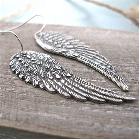 Silver Angel Wing Earrings Silver Angel Wing Earrings Women S