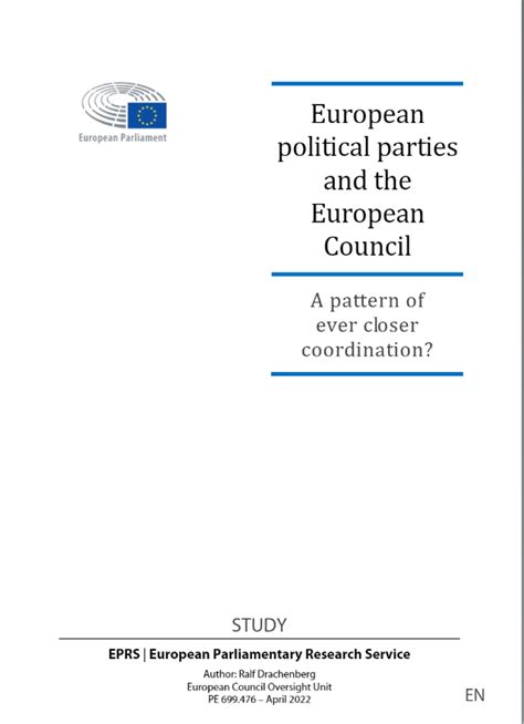 European Political Parties And The European Council Cde Almería