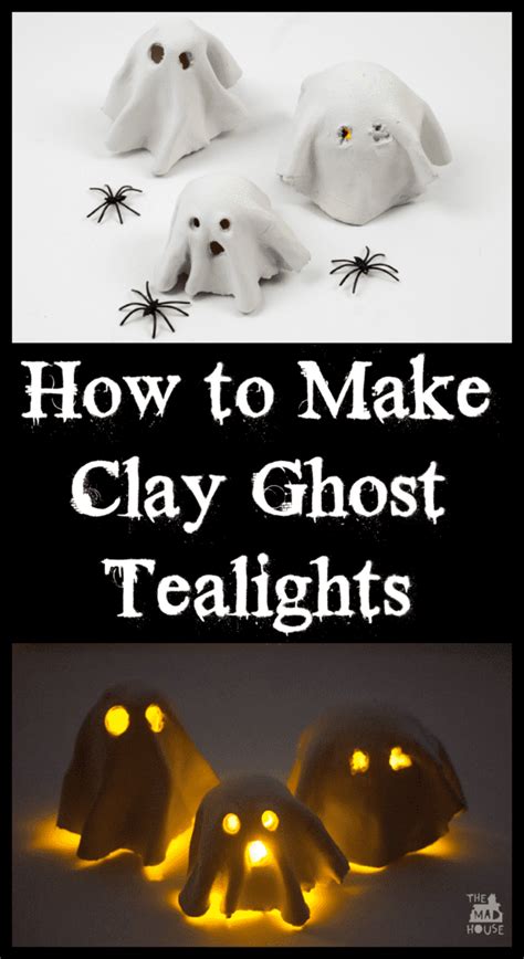 How To Make A Clay Ghost Tealight Mum In The Madhouse