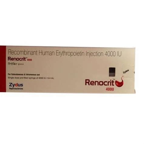 RENOCRIT 4000 IU INJECTION 0 4ML RECOMBINANT HUMAN ERYTHROPOIETIN