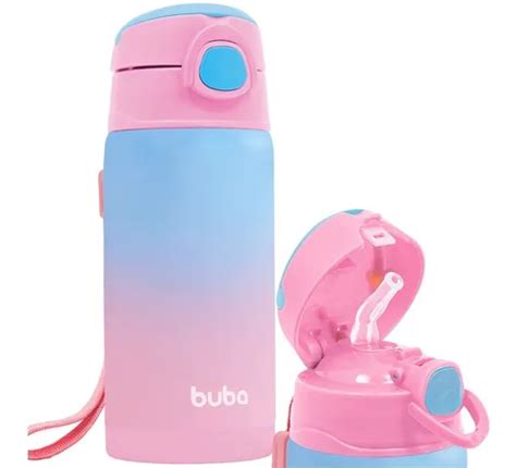 Garrafa Buba Menina - Garrafinha Garrafa Térmica Infantil Buba Menina Menino 400ml ...