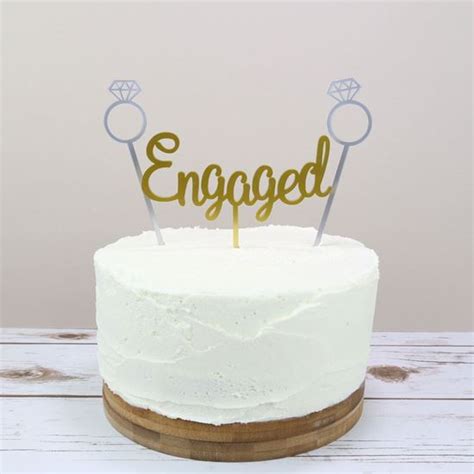 Engagement Cake Topper Prezzely