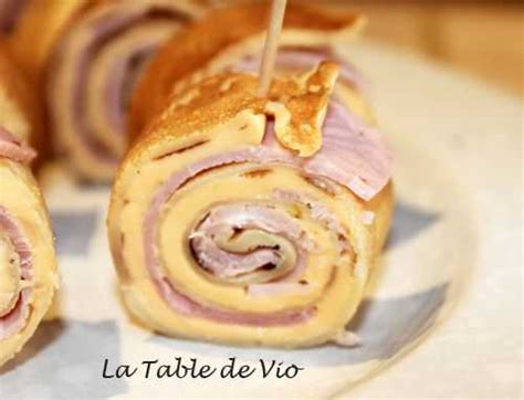 Bouchées roulées au jambon et au fromage de La table de Vio et ses