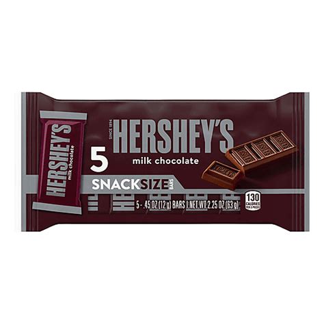 Hershey's Milk Chocolate, Snack Size Bars 5 ea | Chocolate | Northland Food