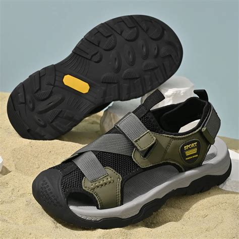 Sandalias Baotou Antideslizantes Para Hombre Zapatos De Playa Calzado