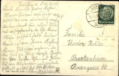 Ansichtskarte Postkarte Lauffen Am Neckar Panorama Des Ortes 1938