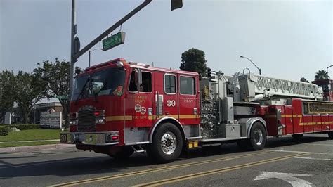 LACoFD Squad 30 Quint 30 And Engine 30 Responding YouTube