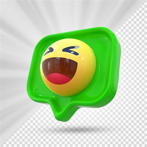 Facebook Reaktion Emoji D Rendering Premium Psd Datei