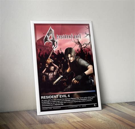 Resident Evil 4 Poster Resident Evil Print Gaming Poster - Etsy