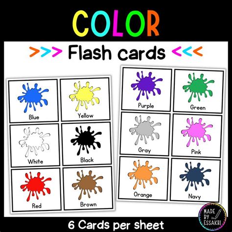 Color Flash Cards | Made By Teachers | Flashcards, Cards, Counting clip ...