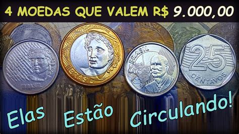 4 Moedas raras e valiosas do Real que estão em circulação e tem alto