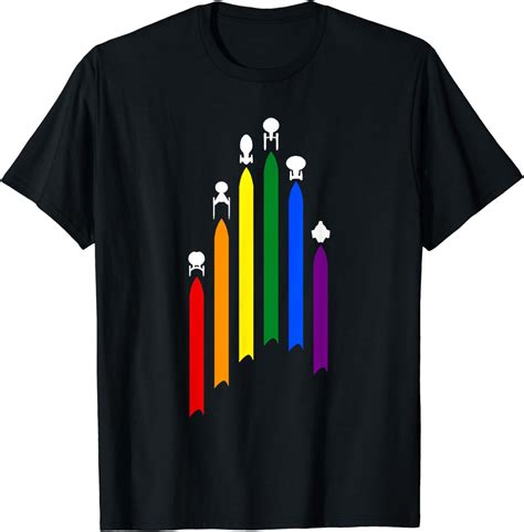 Spaceship LGBT Flag Gay Pride Month Transgender Rainbow T Shirt Walmart