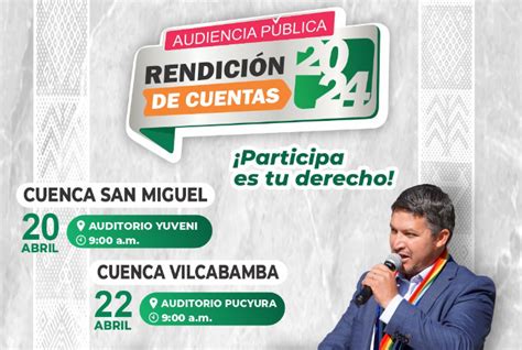 Audiencia Pública Rendición De Cuentas 2024 Campañas Municipalidad Distrital De Vilcabamba