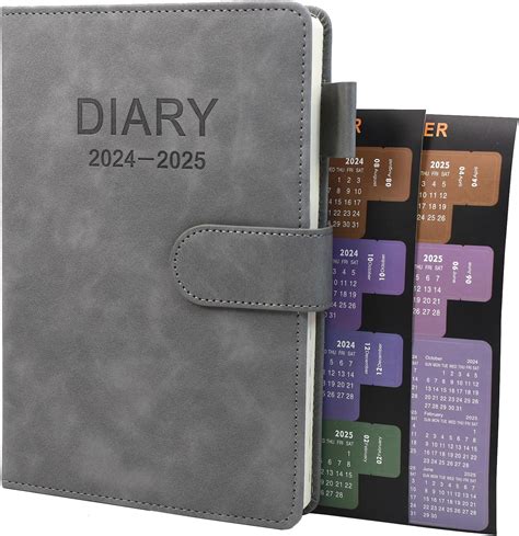 Academic Diary 2024 2025 A5 Day Per Page Faux Leather 2024 2025 Diary