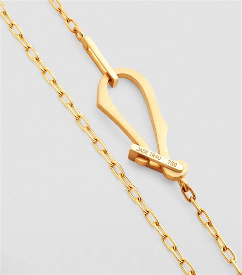 Jade Trau Yellow Gold Lola Loop Necklace Harrods Uk